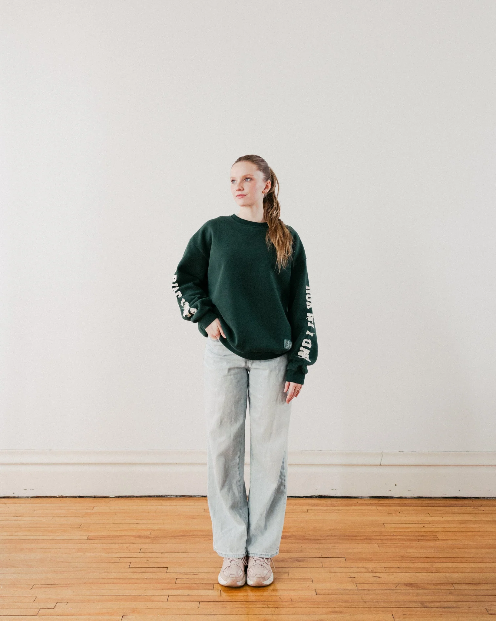 "Abide" Pine Comfort Crewneck - Image 3