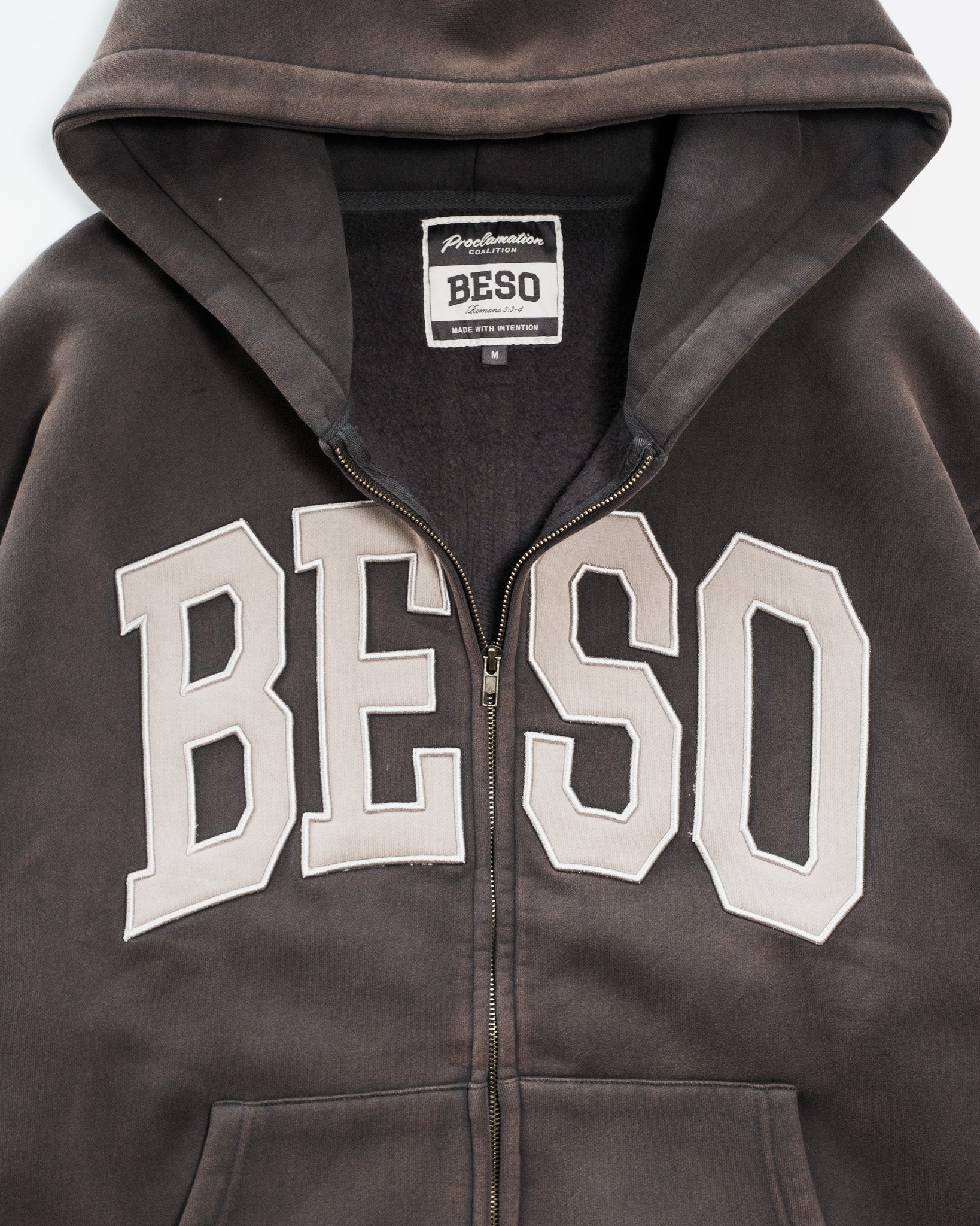 "Becoming Something" Smoke Relaxed Comfort Zip-Up - Image 5