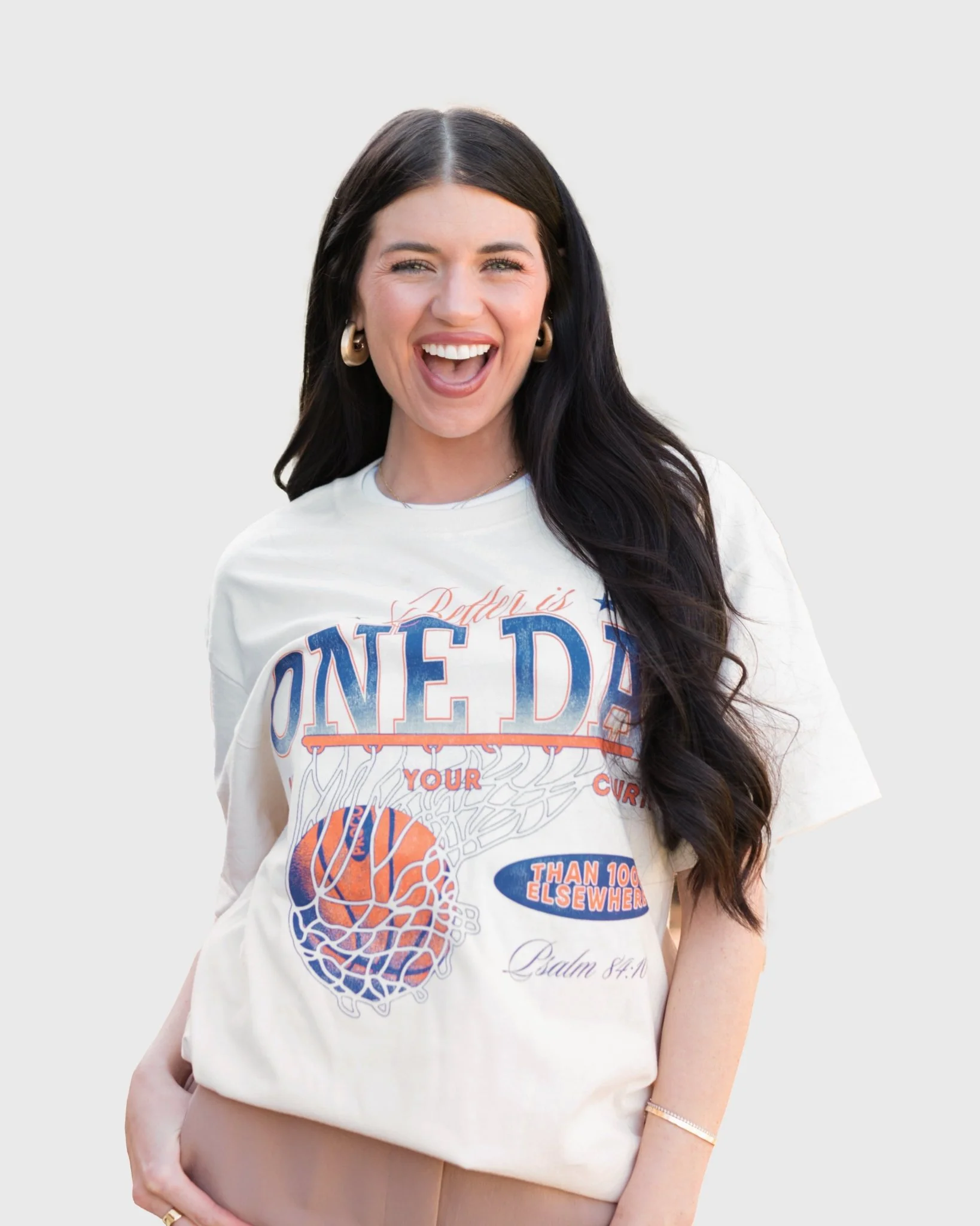 "Stay True X Courts of The Lord" Off-White Tee - Image 3