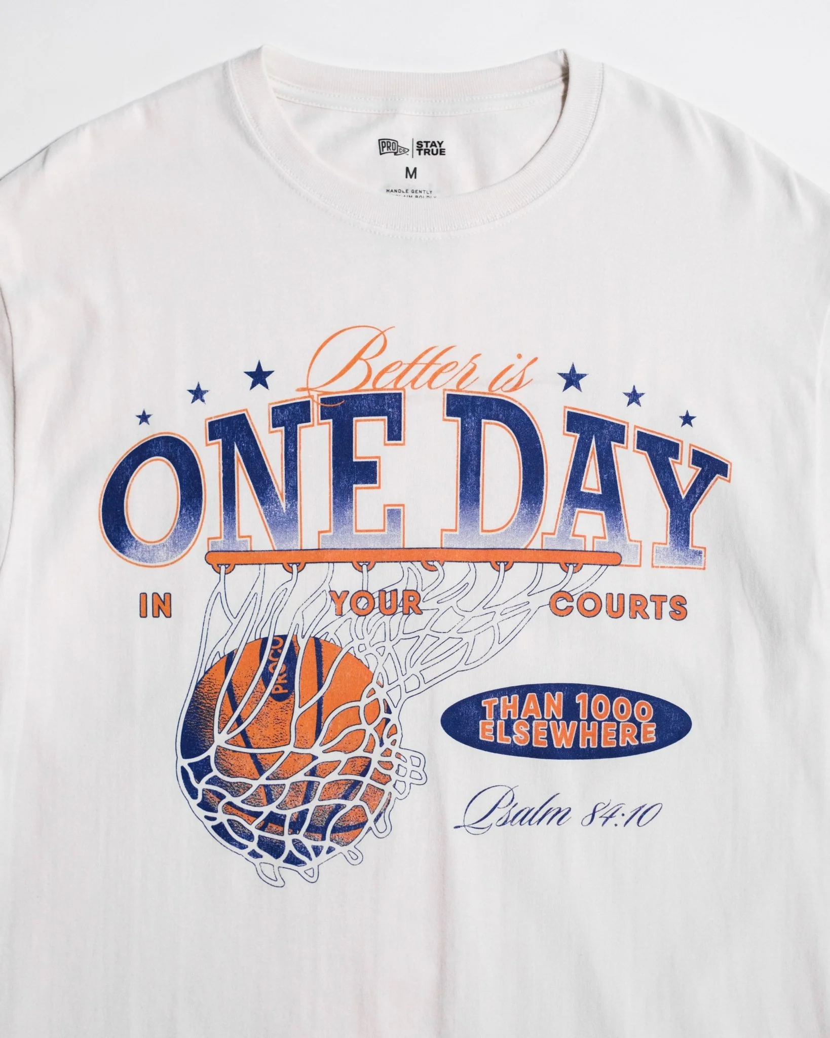 "Stay True X Courts of The Lord" Off-White Tee - Image 7