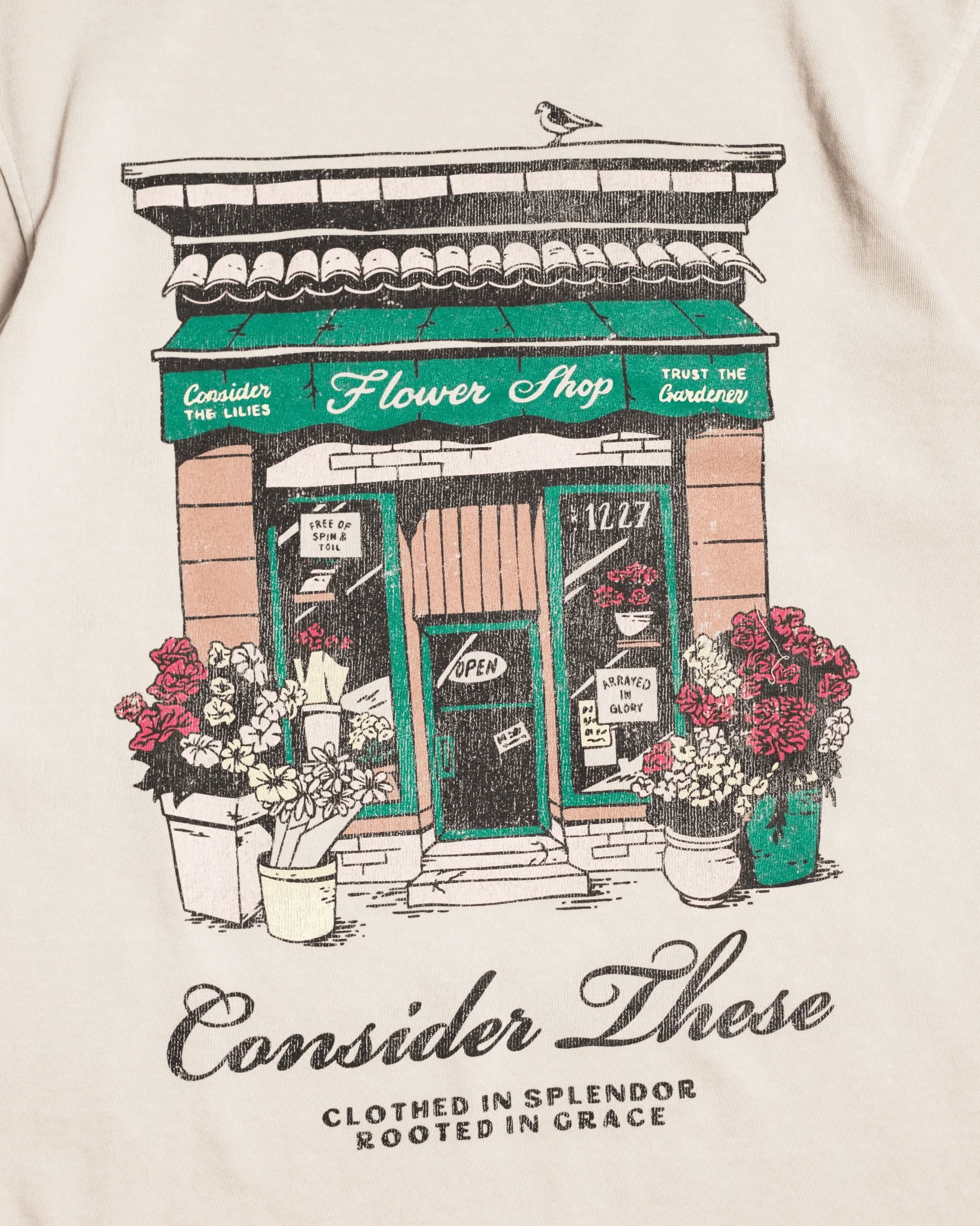 "God's Flower Shop" Heavyweight Tee - Image 4