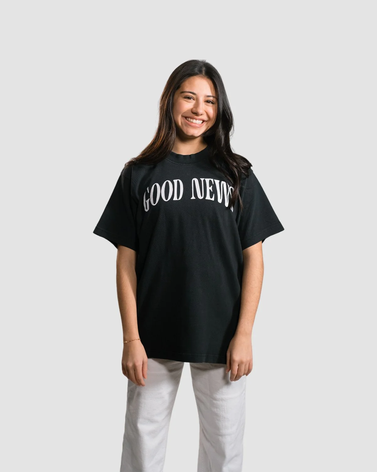 "Good News - Paper Boy" Black Heavyweight Tee - Image 6