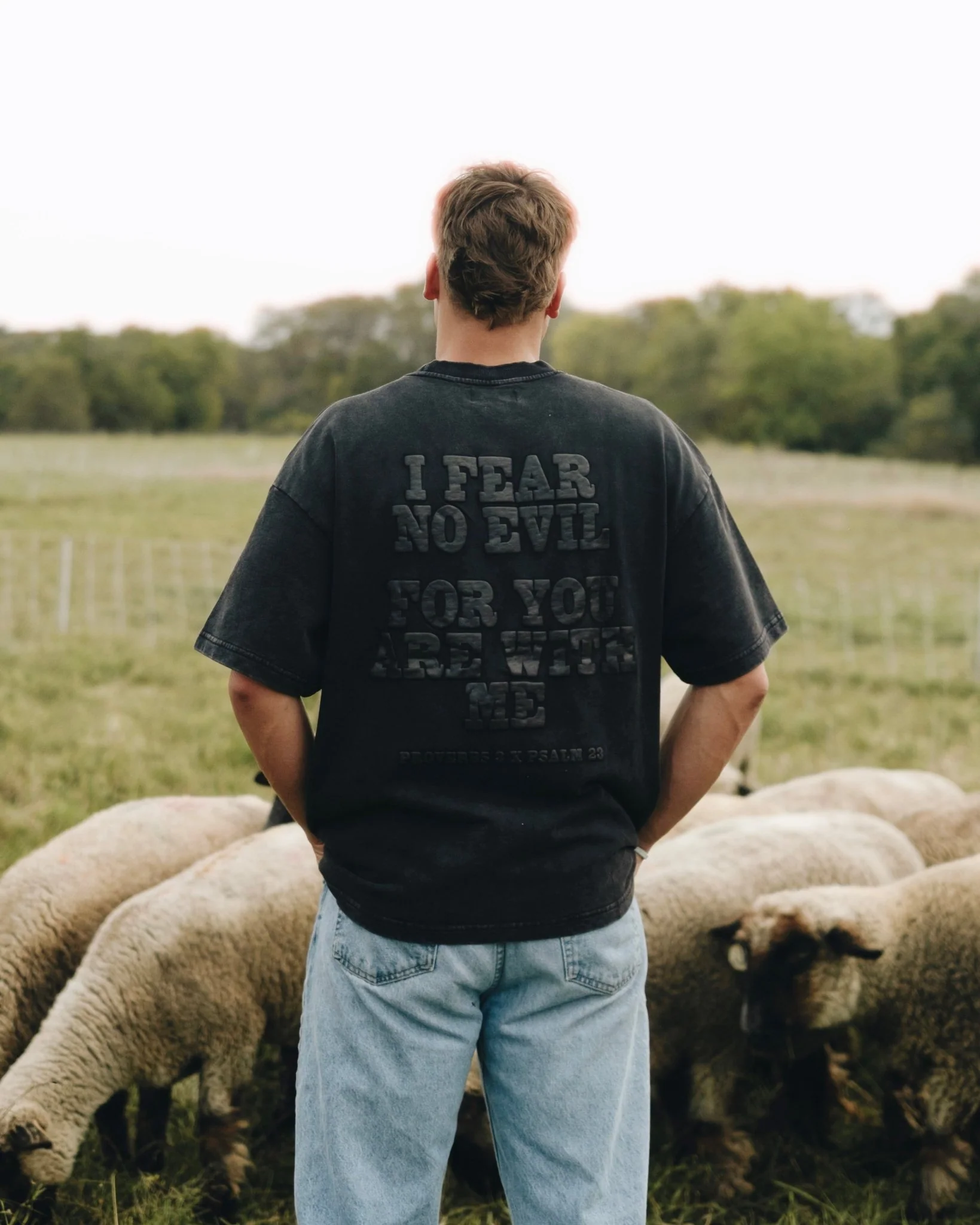 "Good Shepherd" Dark Valleys Heavyweight+ Tee (Puff Print) - Image 3