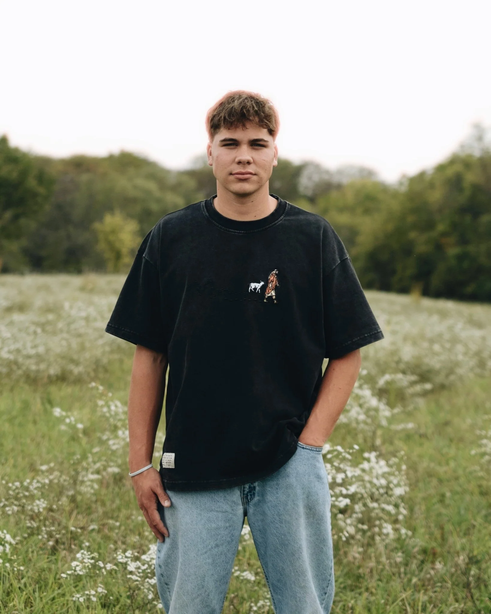 "Good Shepherd" Dark Valleys Heavyweight+ Tee (Puff Print) - Image 4
