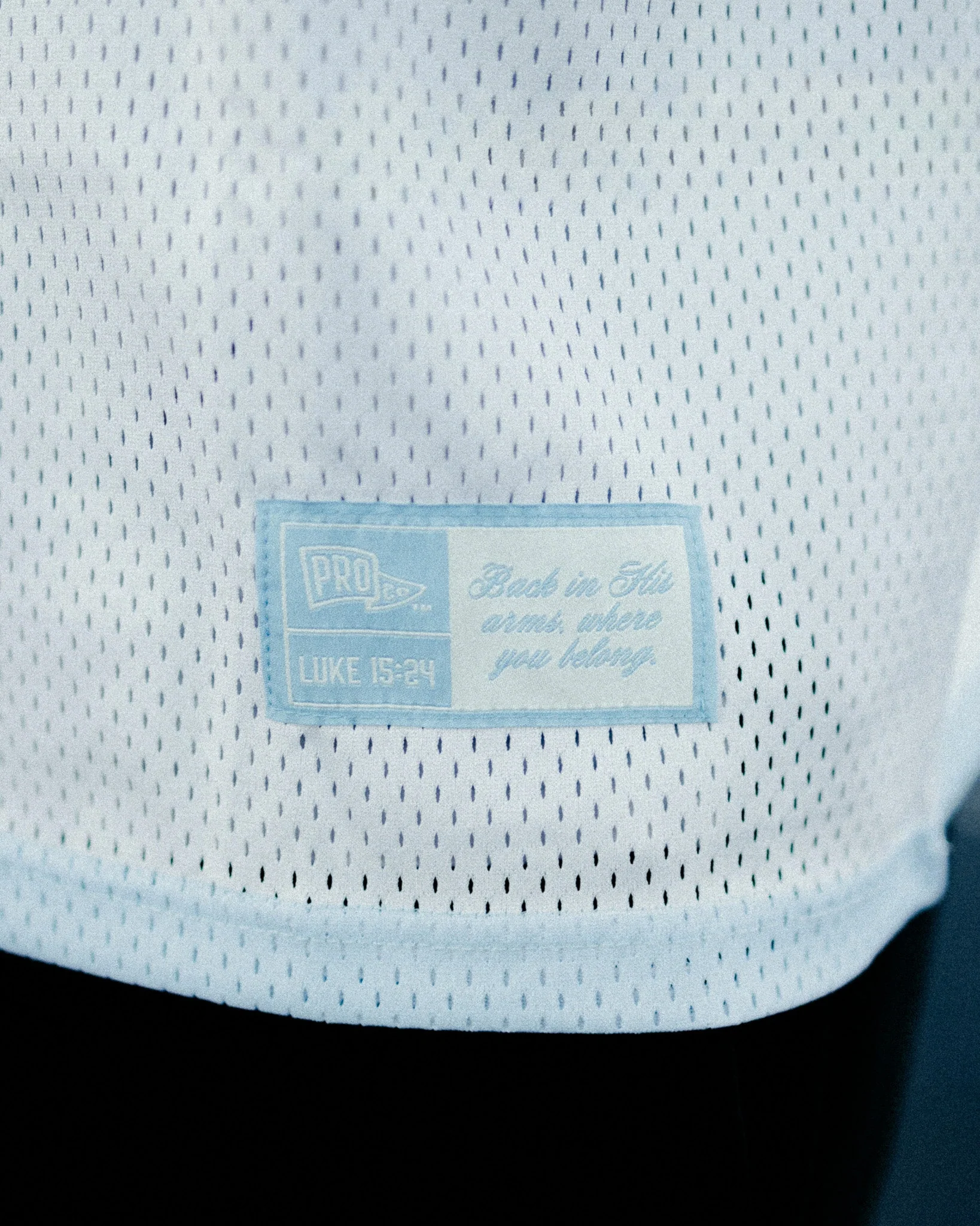 "Homecoming - Luke 15:24" White & Blue Jersey - Image 7