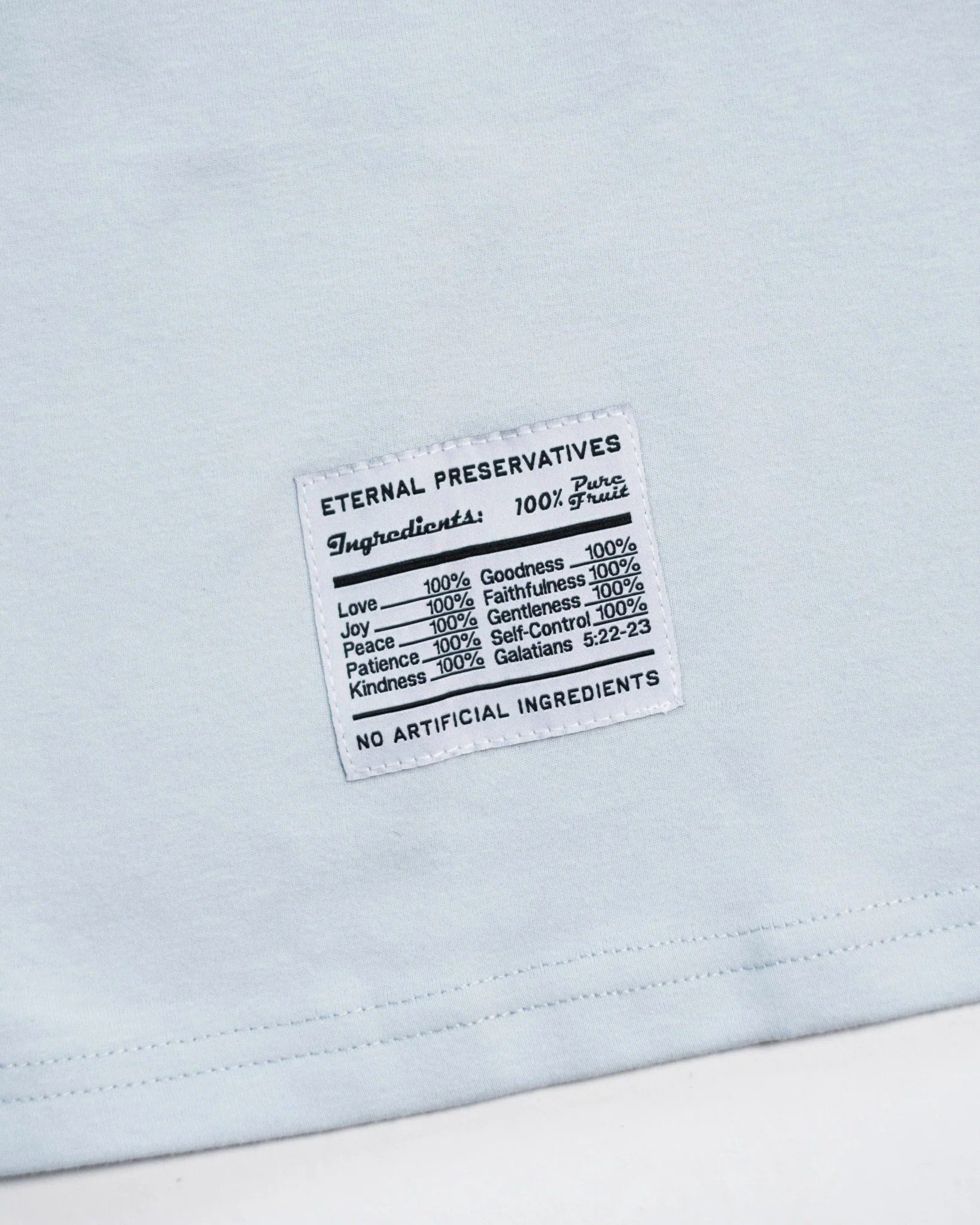 "Juice Box" Blue Mist Essential Tee - Image 3