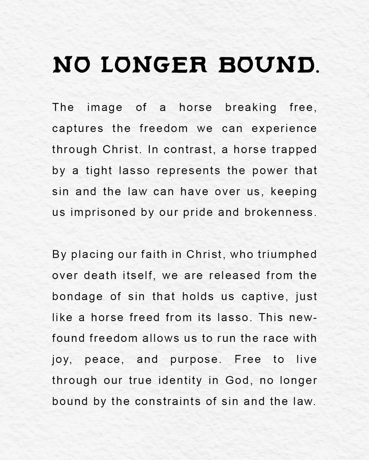 "No Longer Bound" Hand Crafted Leather Keychain - Image 3