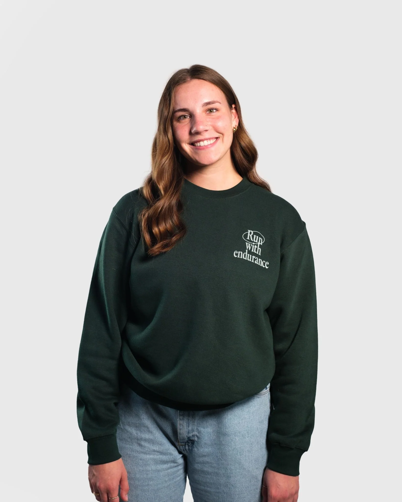 "Run With Endurance" Pine Green Crewneck - Image 6