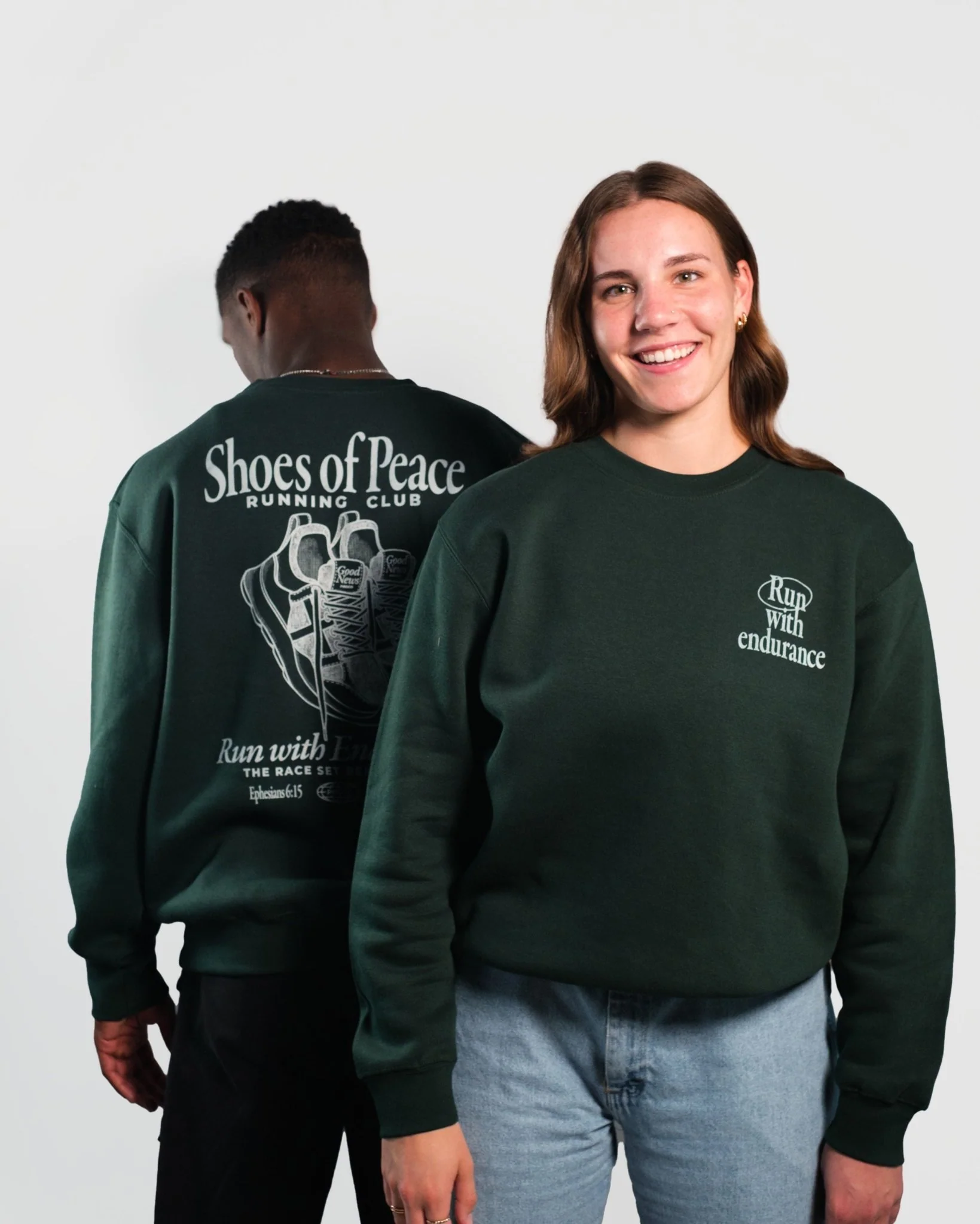 "Run With Endurance" Pine Green Crewneck - Image 7