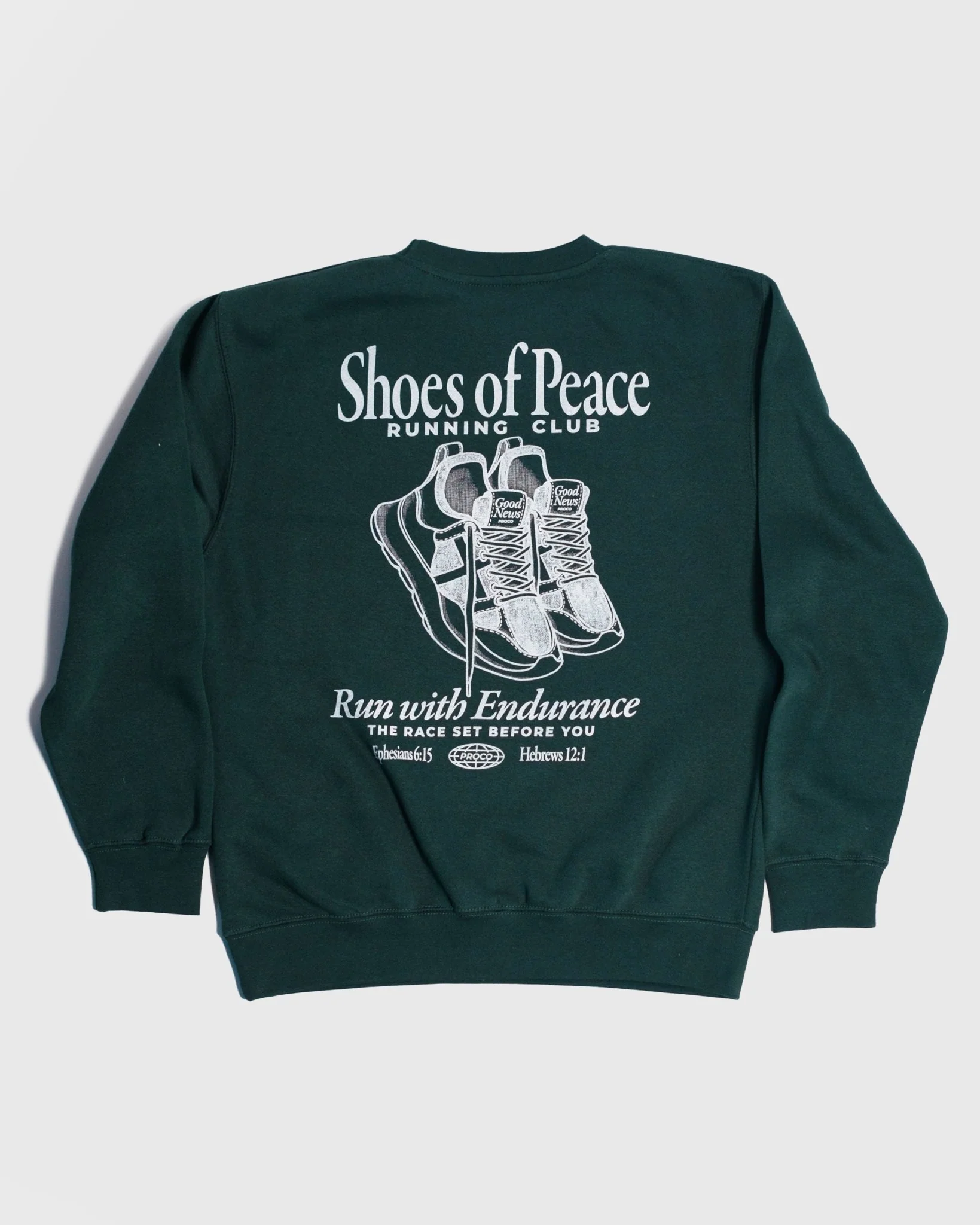 "Run With Endurance" Pine Green Crewneck - Image 8