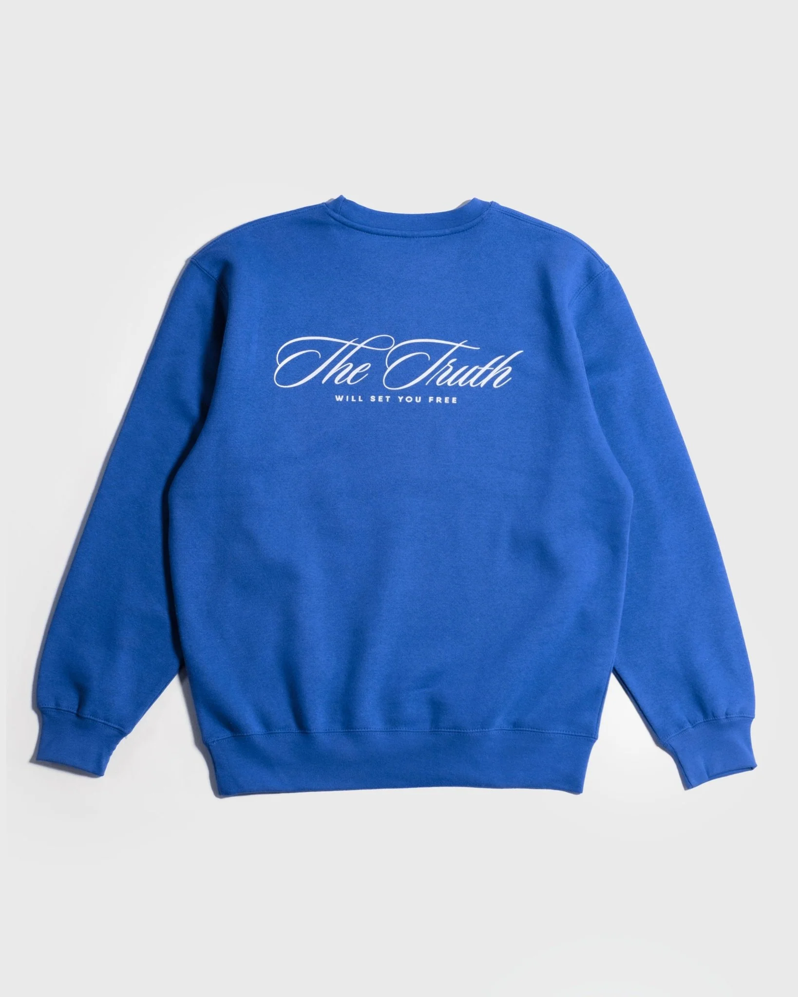 "Set Free X Stay True" Royal Blue Crewneck - Image 4