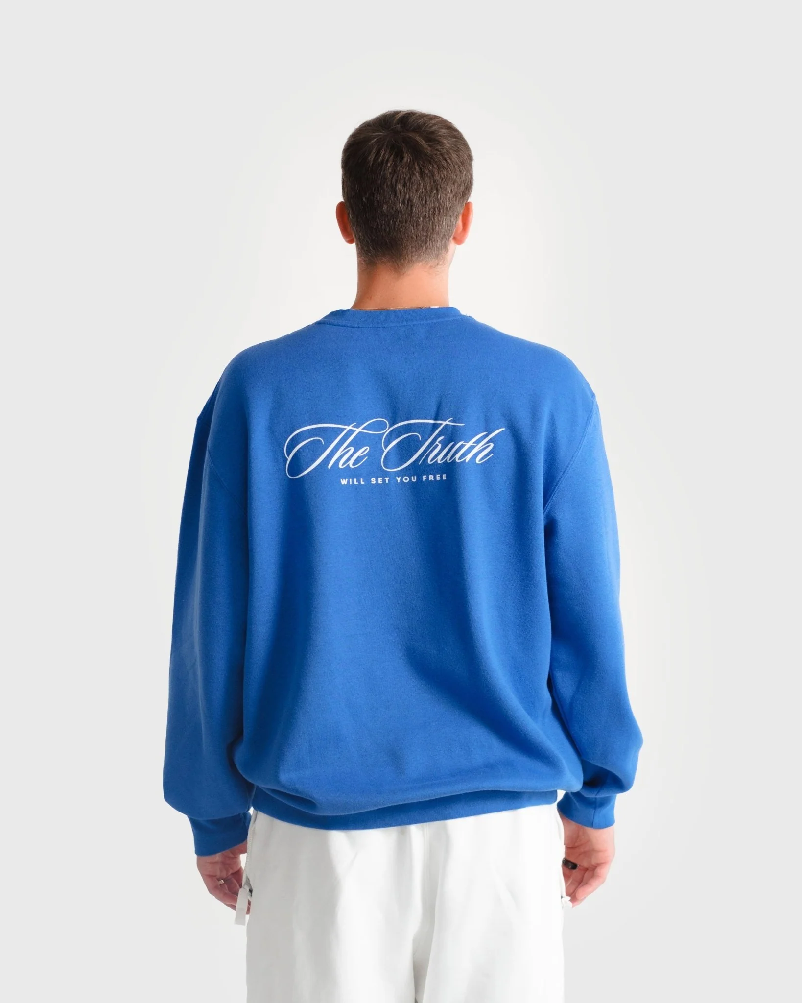 "Set Free X Stay True" Royal Blue Crewneck - Image 8