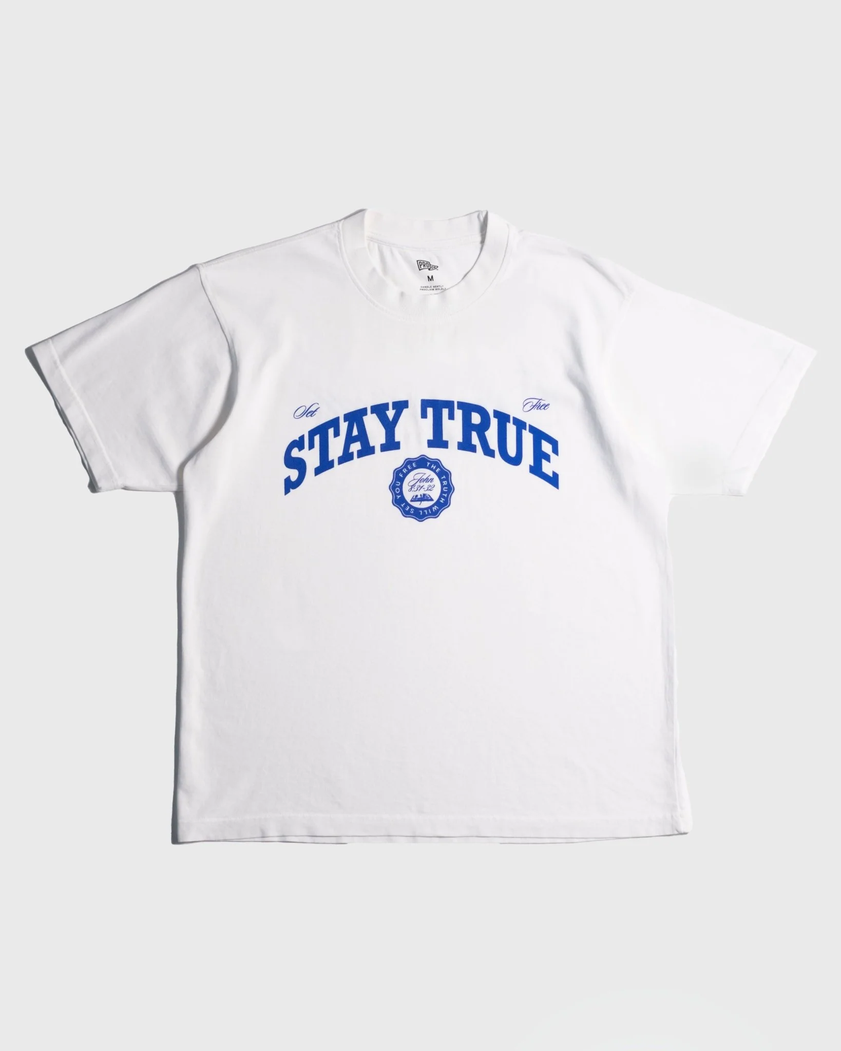 "Set Free X Stay True" White Heavyweight Tee (Clear-Out) - Image 3
