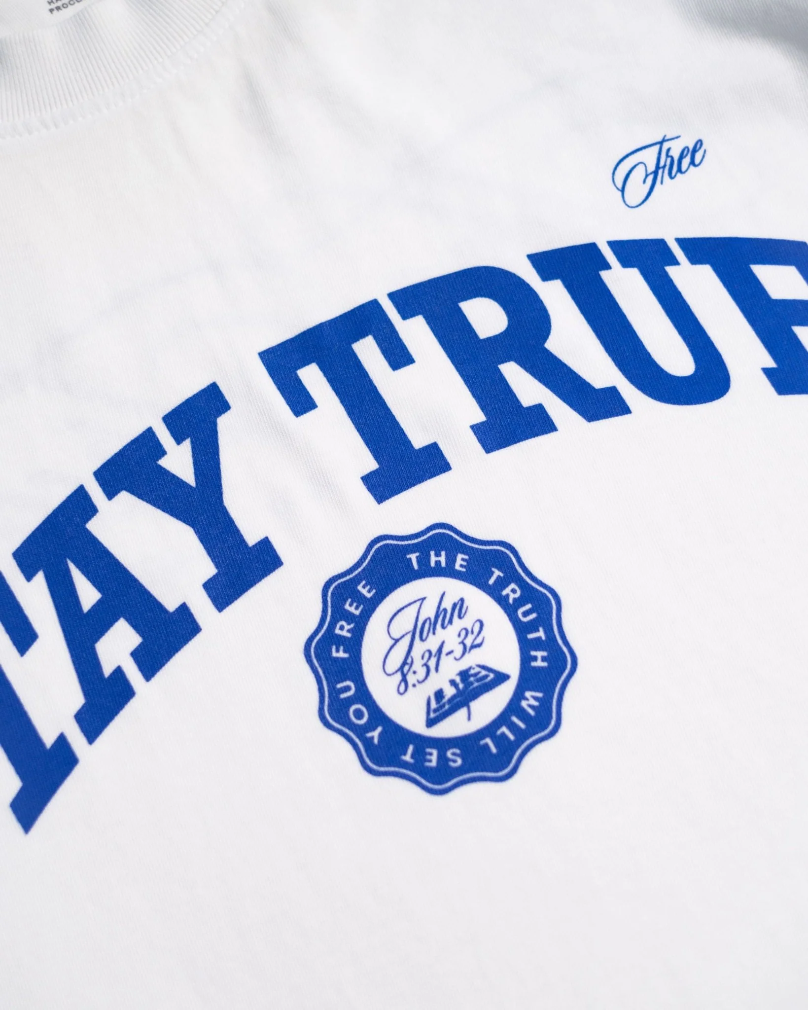 "Set Free X Stay True" White Heavyweight Tee (Clear-Out) - Image 9