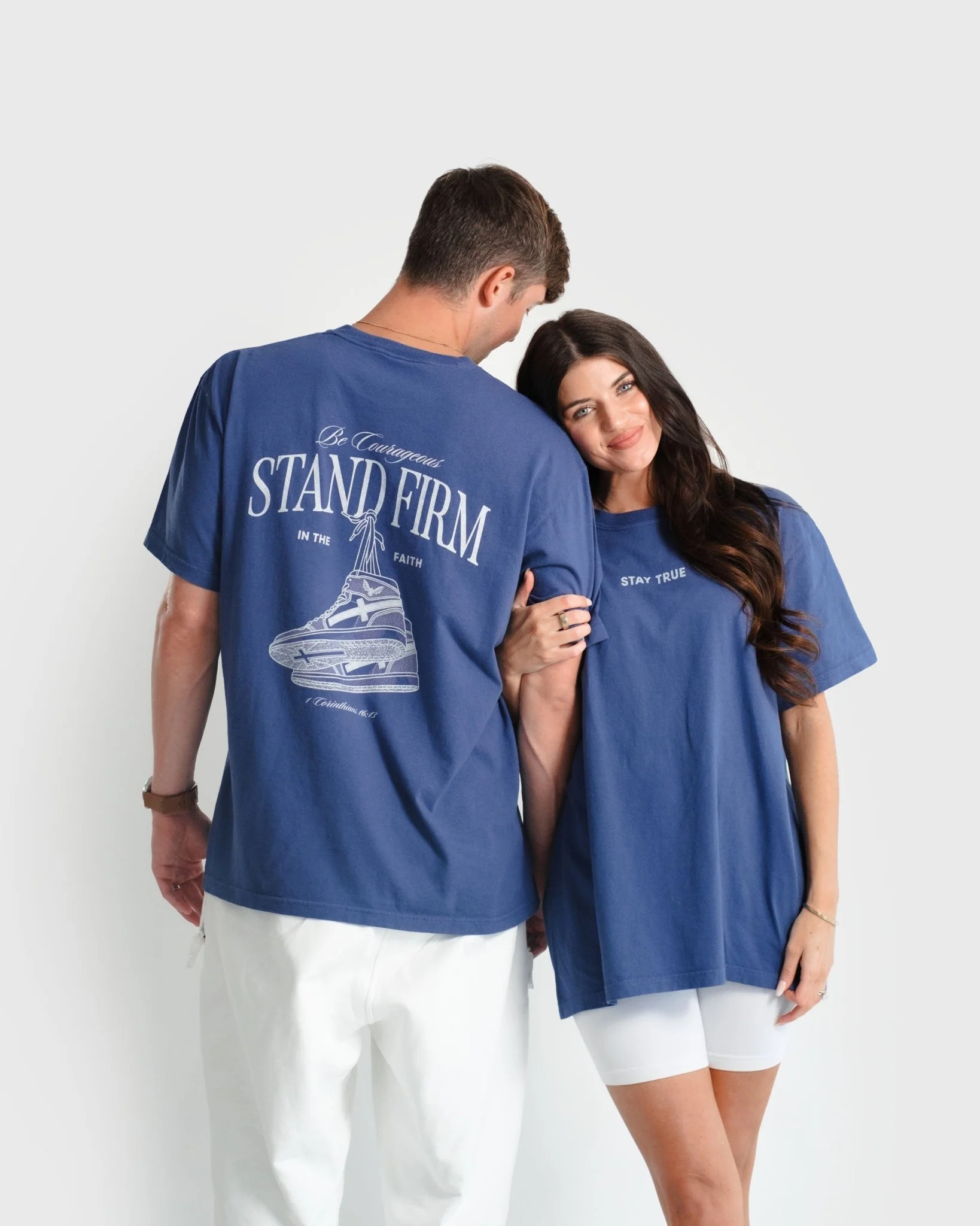 "Stand Firm X Stay True" Faded Navy Tee - Image 3