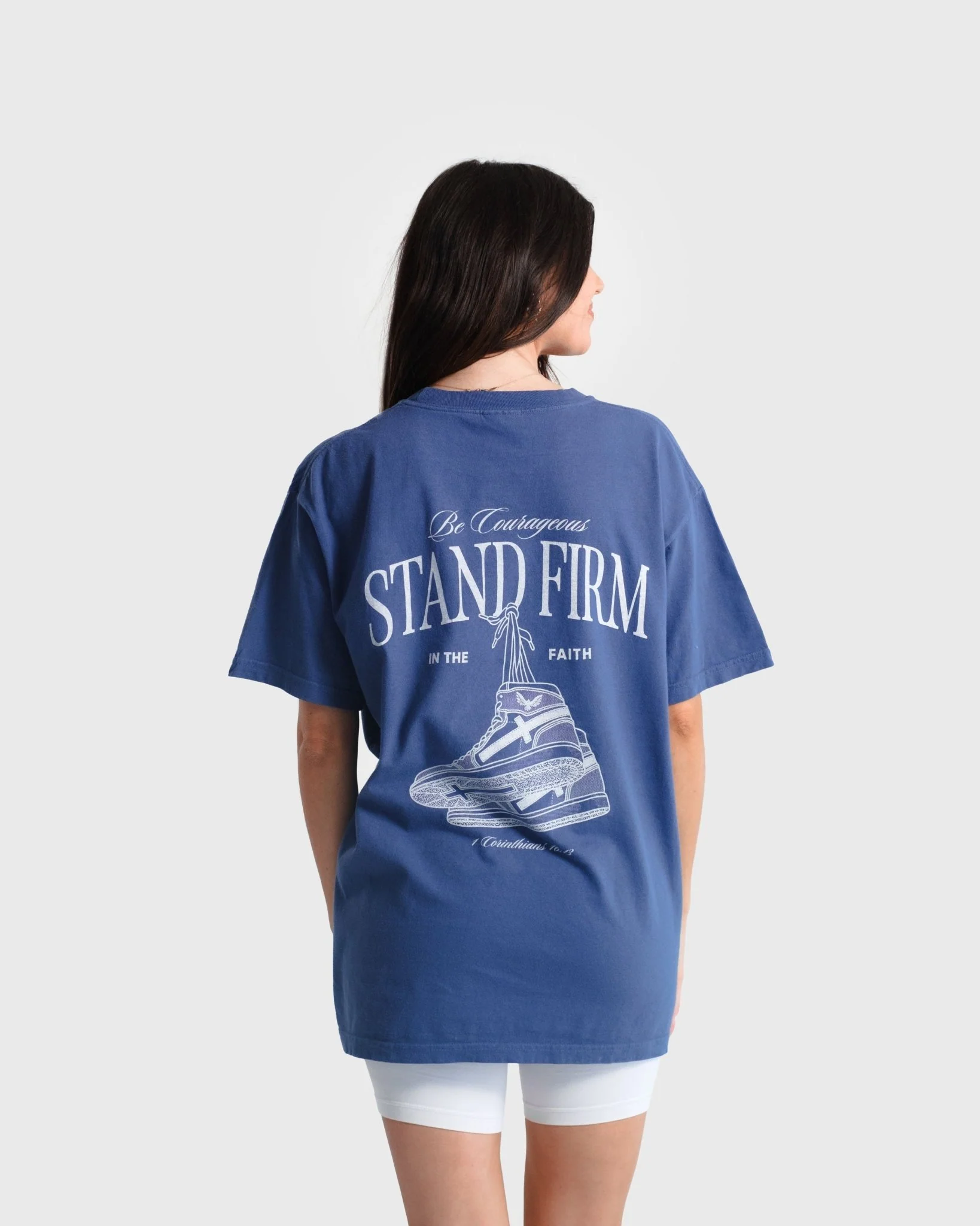 "Stand Firm X Stay True" Faded Navy Tee - Image 6