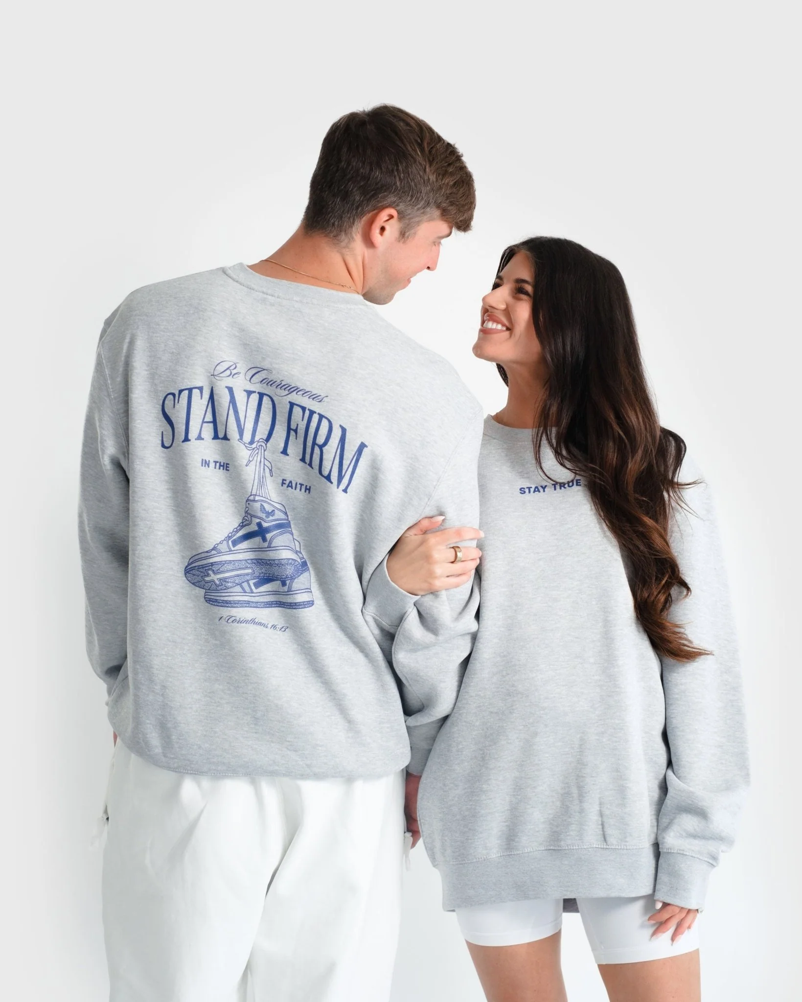 "Stand Firm X Stay True" Heather Grey Crewneck (Clear-Out) - Image 3