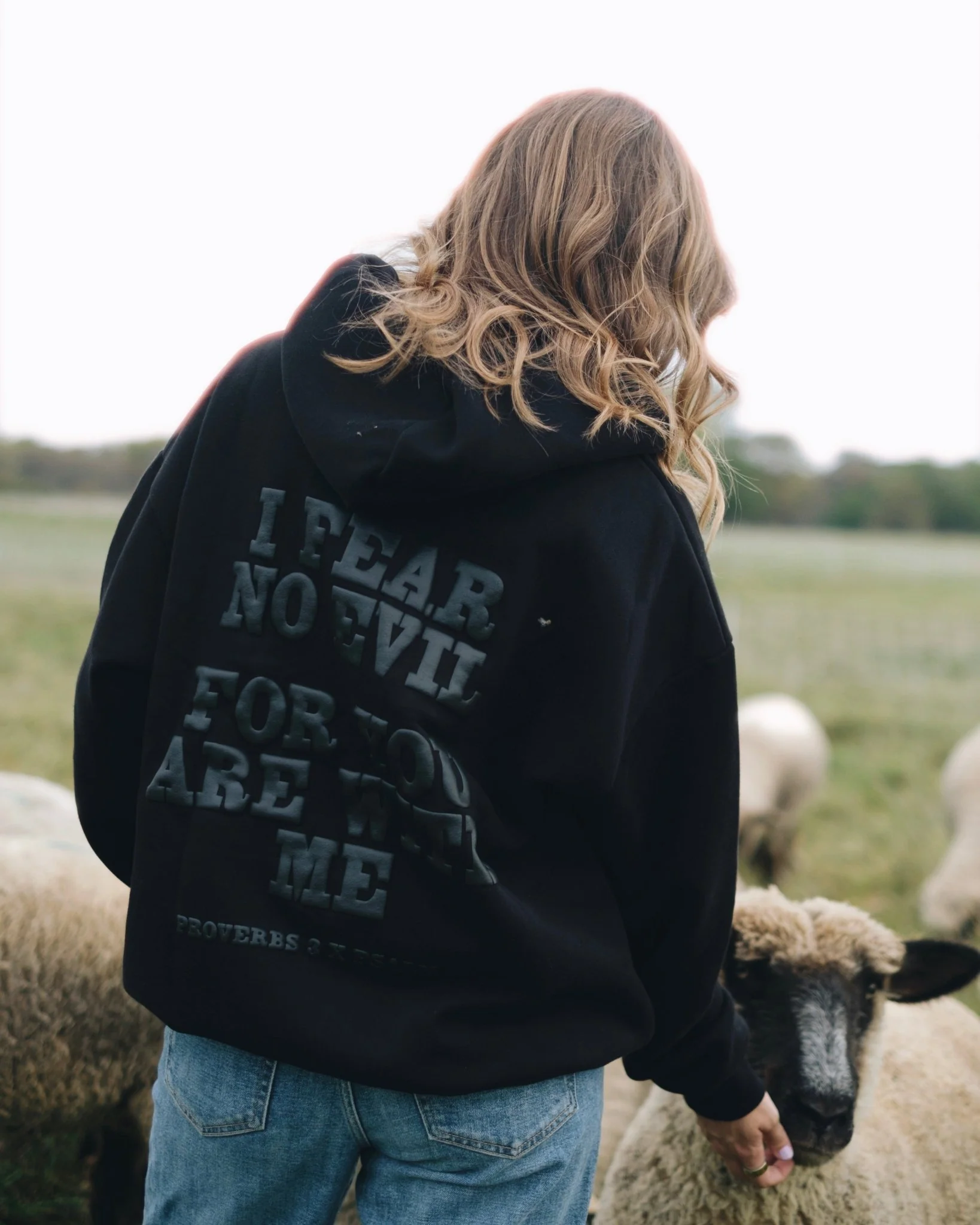 "Good Shepherd" Dark Valleys Comfort Hoodie (Puff Print) - Image 4