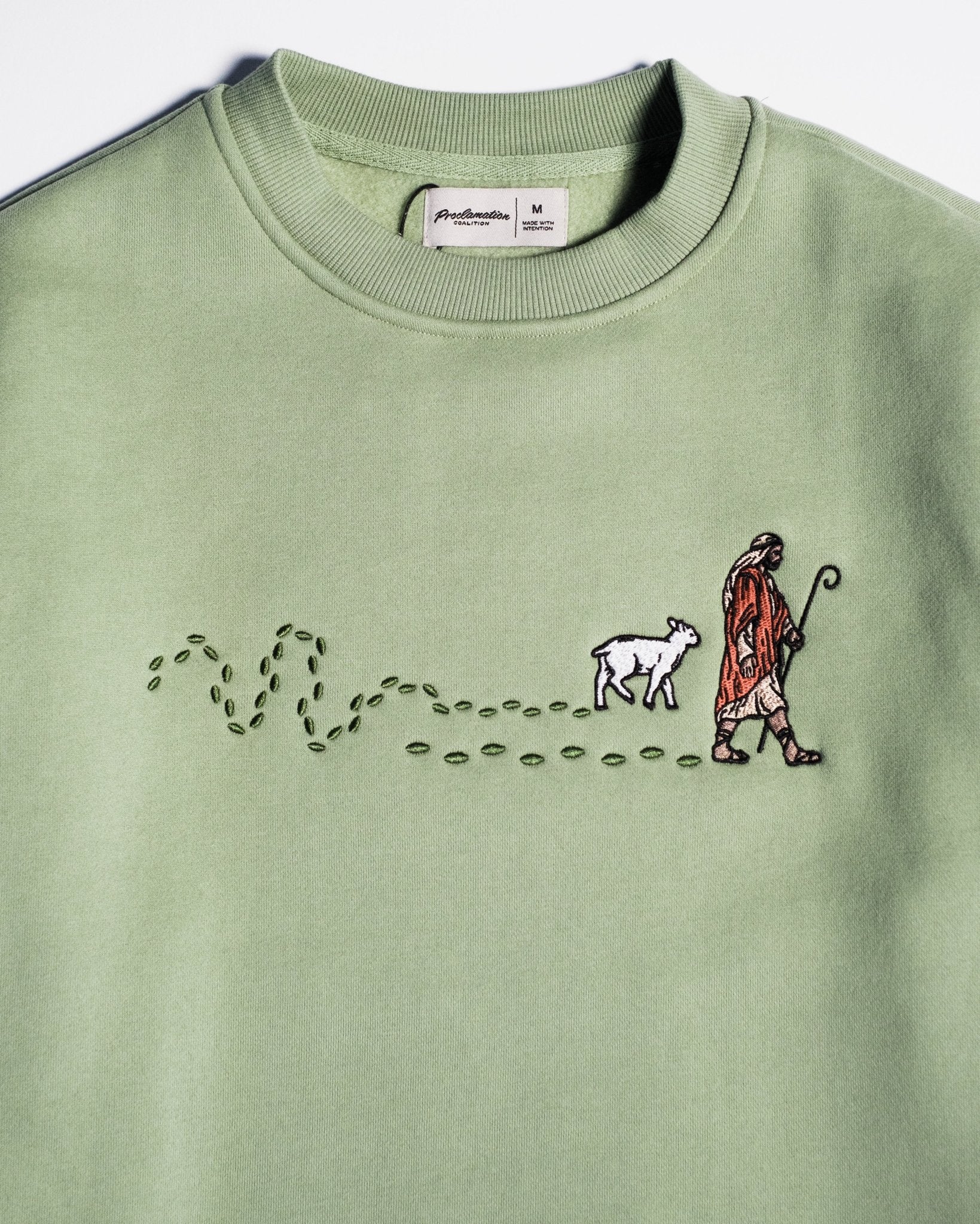 "Good Shepherd" Green Pastures Comfort Crewneck - Image 7