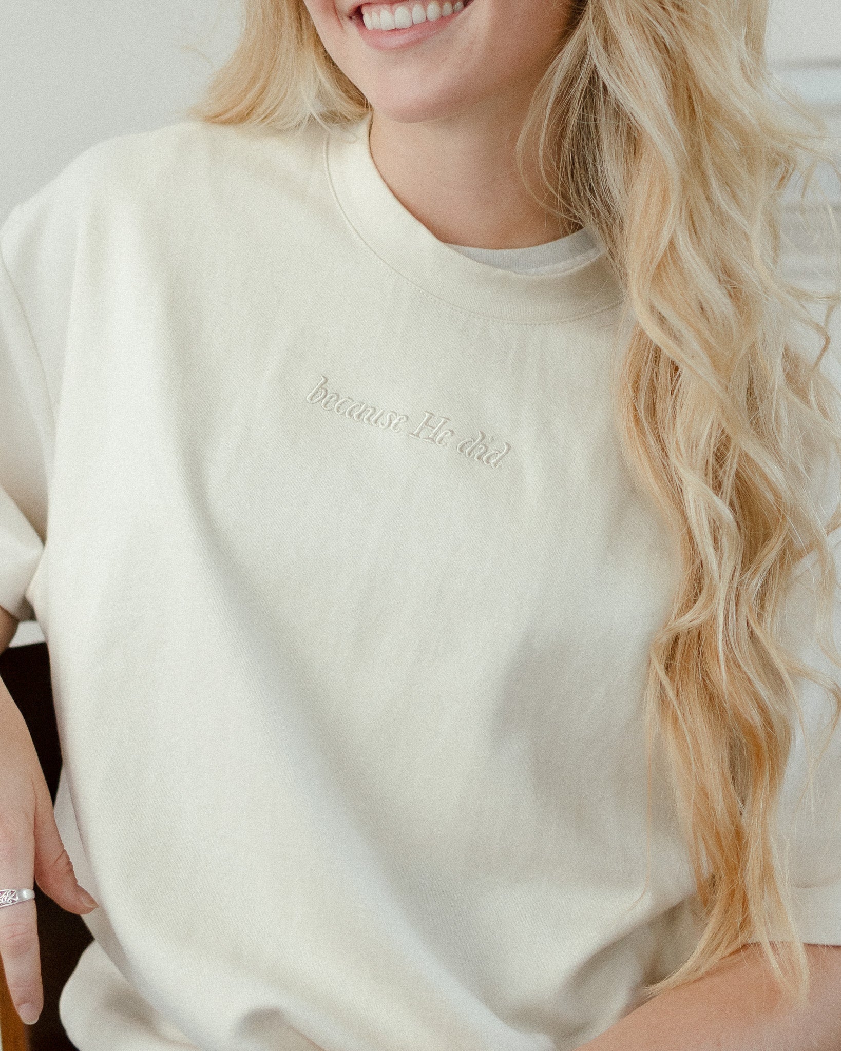 Treat People Like Jesus Died For Them® Monochrome Essential Tee - Image 4