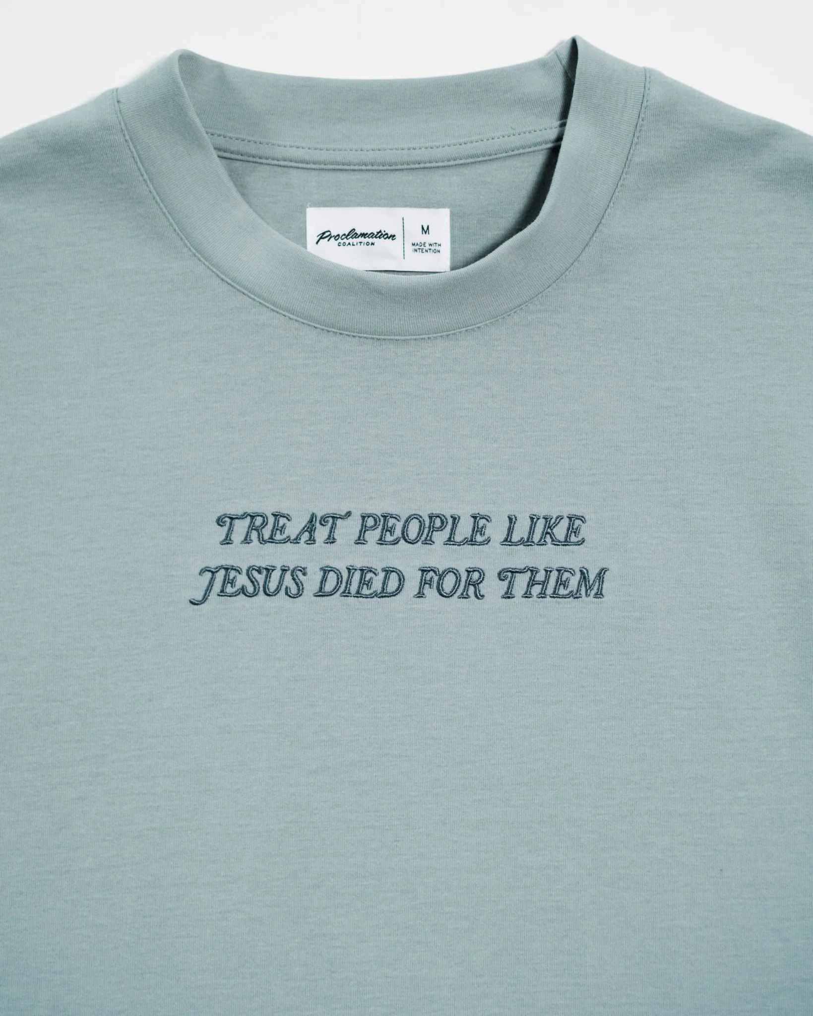 Treat People Like Jesus Died For Them® Sea-Foam Essential Tee - Image 7
